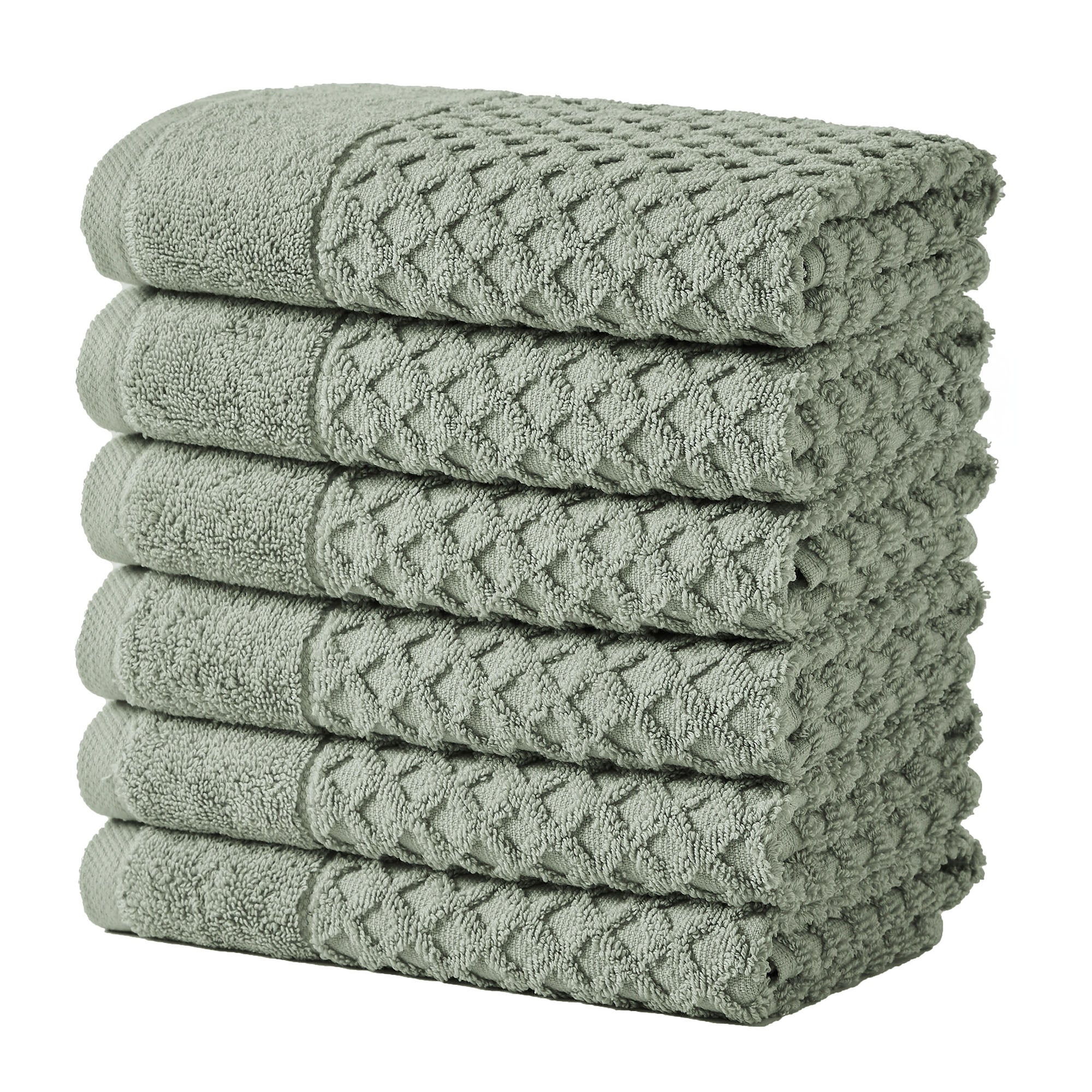 Diamond Waffle Cotton Bath Towels