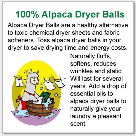 All-Natural Alpaca Dryer Balls