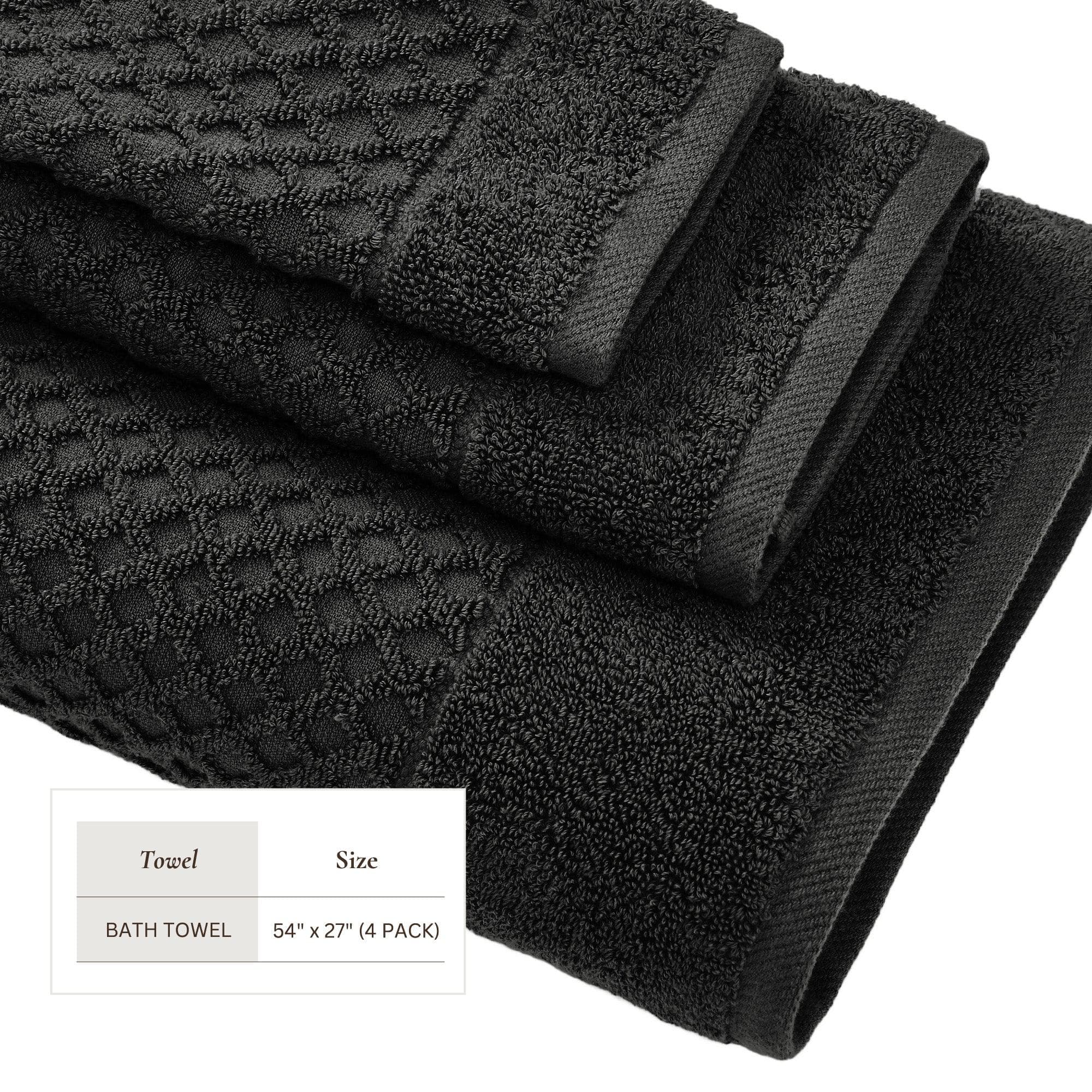 Diamond Waffle Cotton Bath Towels