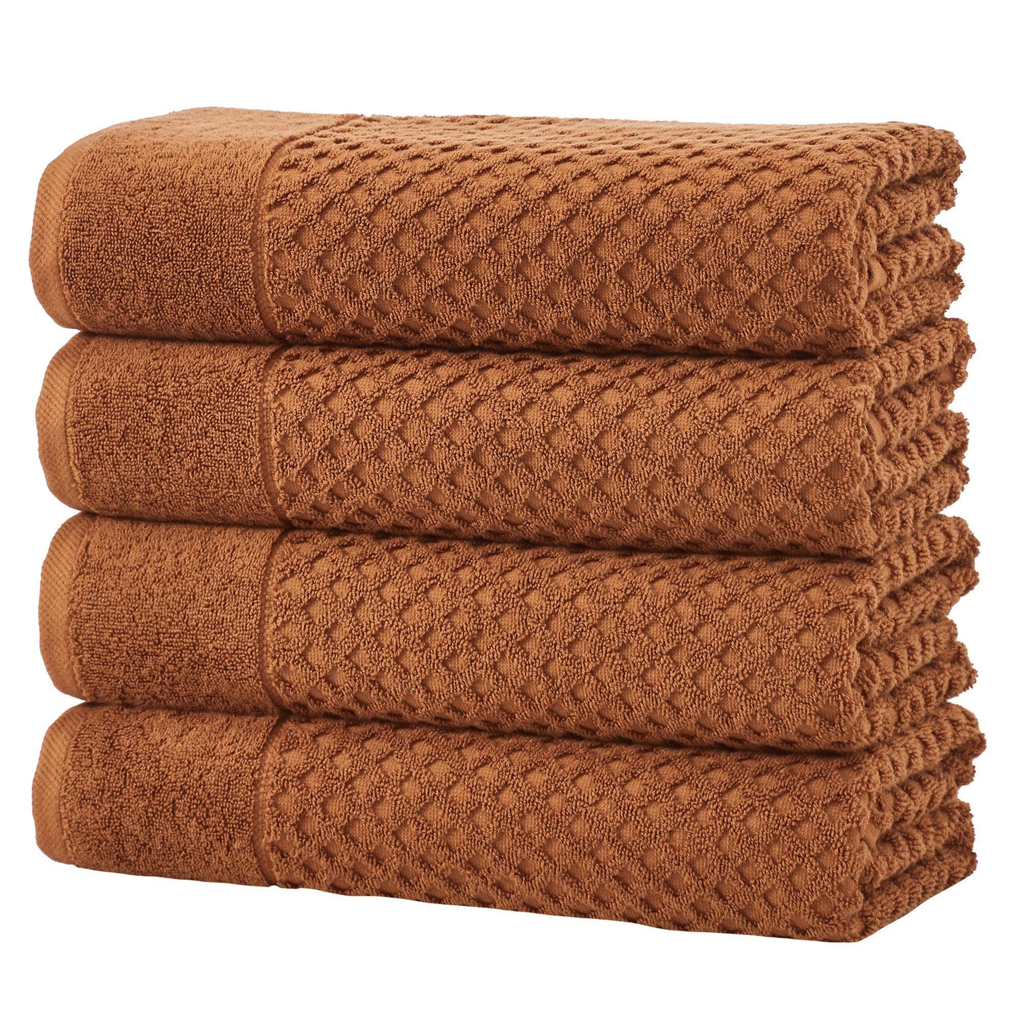 Diamond Waffle Cotton Bath Towels