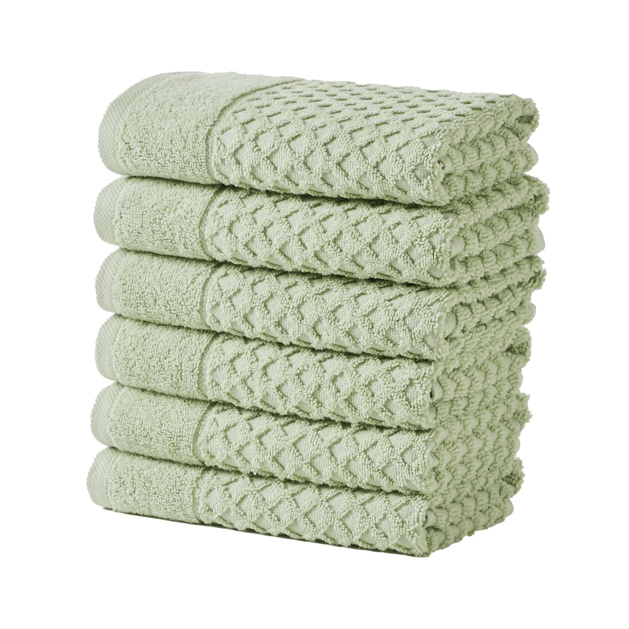 Diamond Waffle Cotton Bath Towels