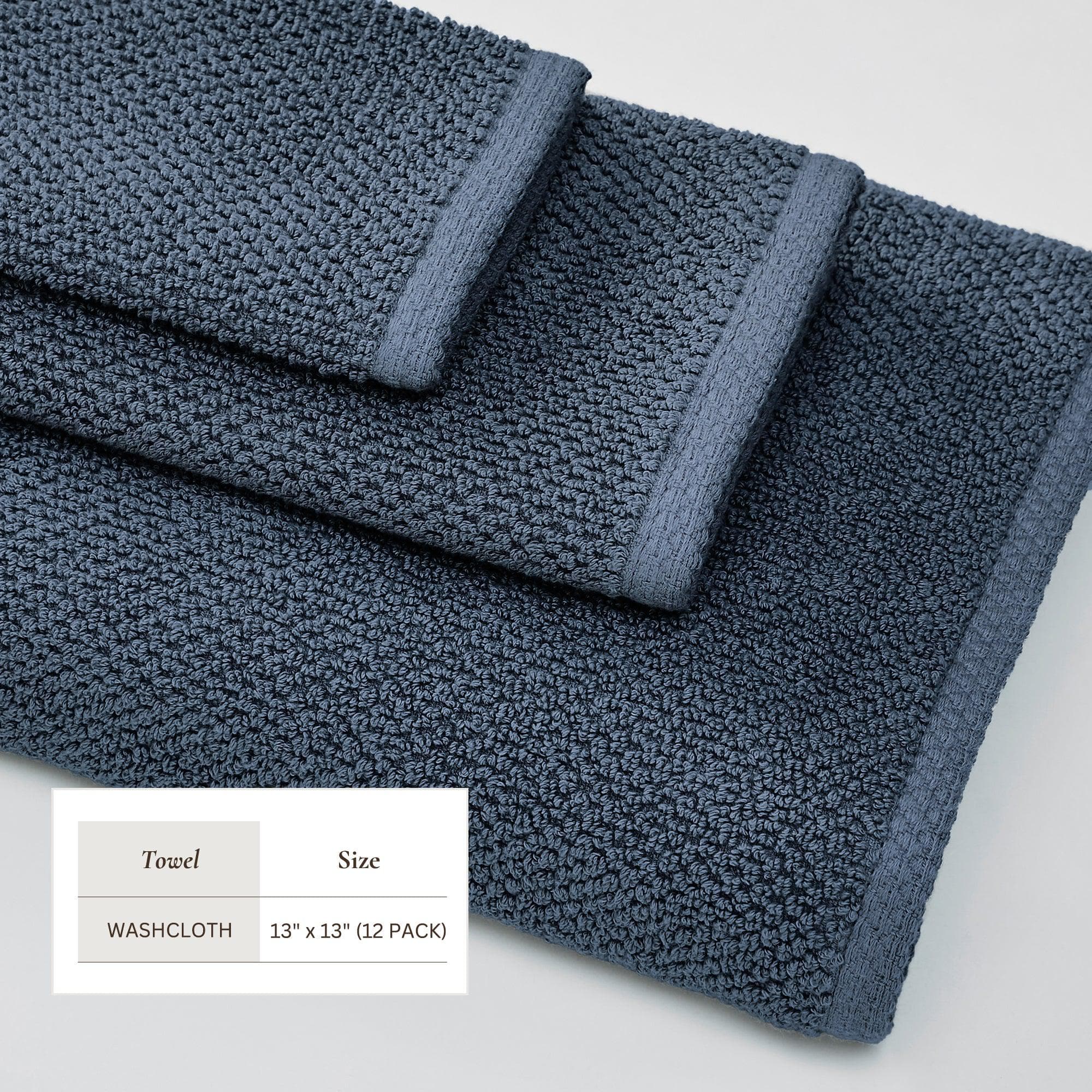 Textured Cotton Bath Towels