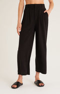 Farah High-Rise Cropped Wide-Leg Pant