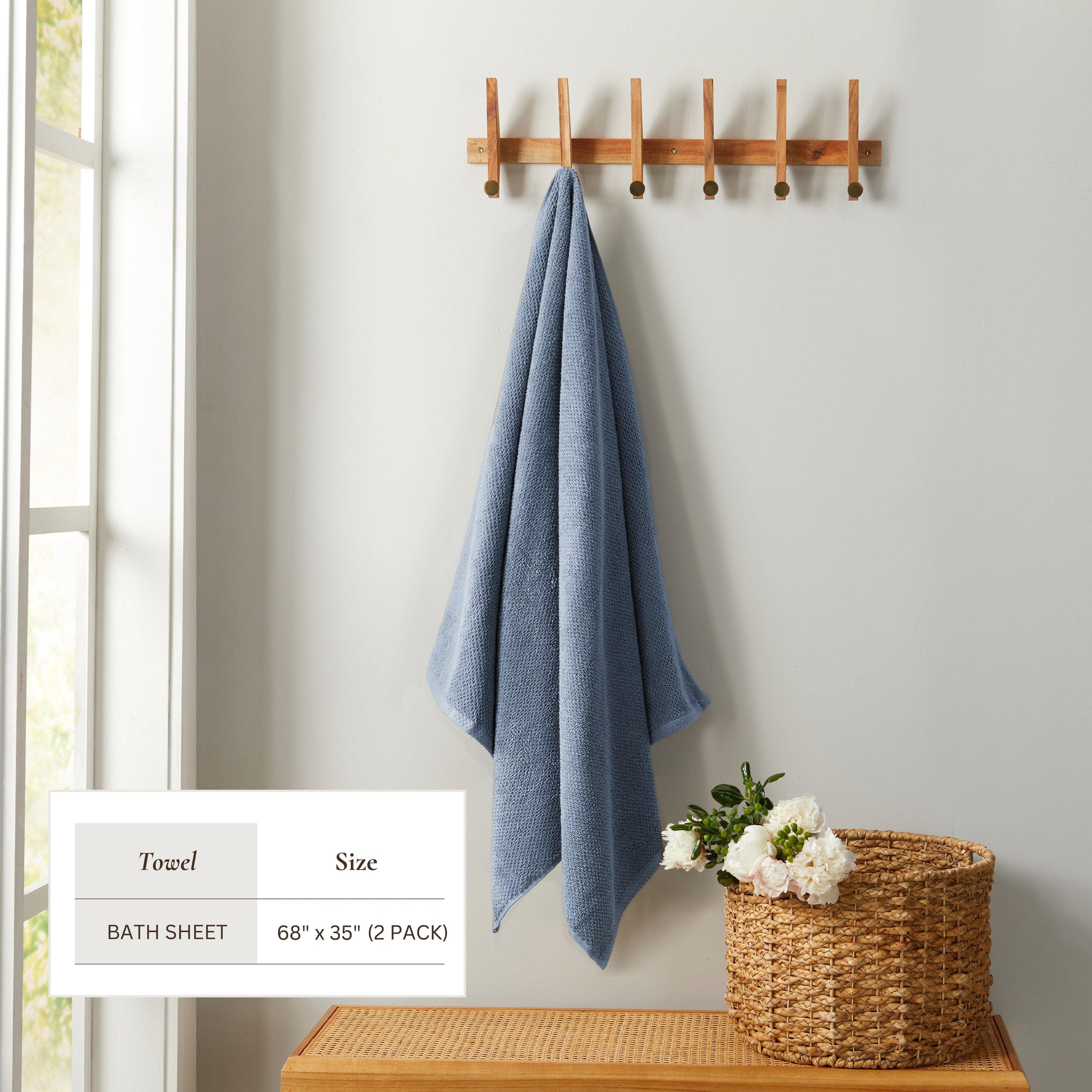 Textured Cotton Bath Towels