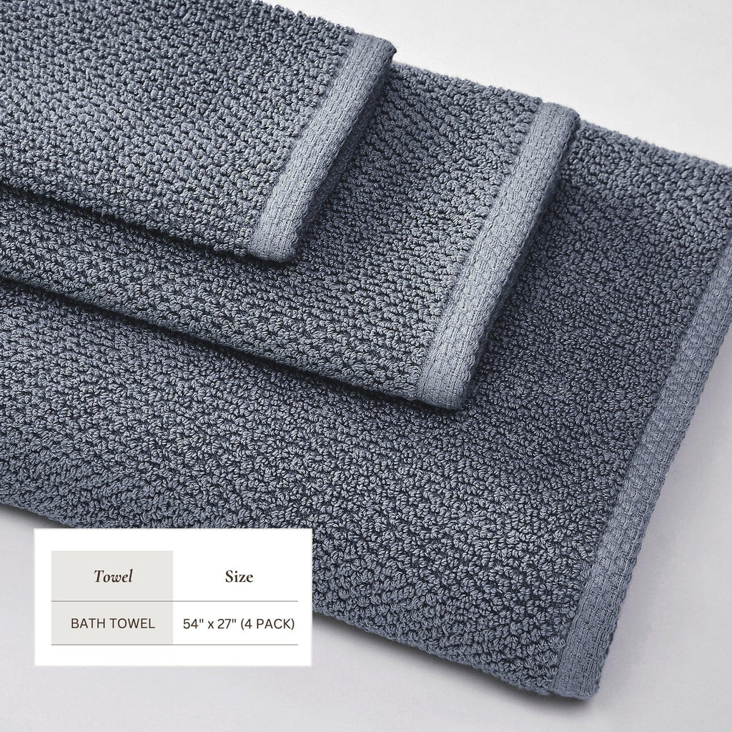 Textured Cotton Bath Towels