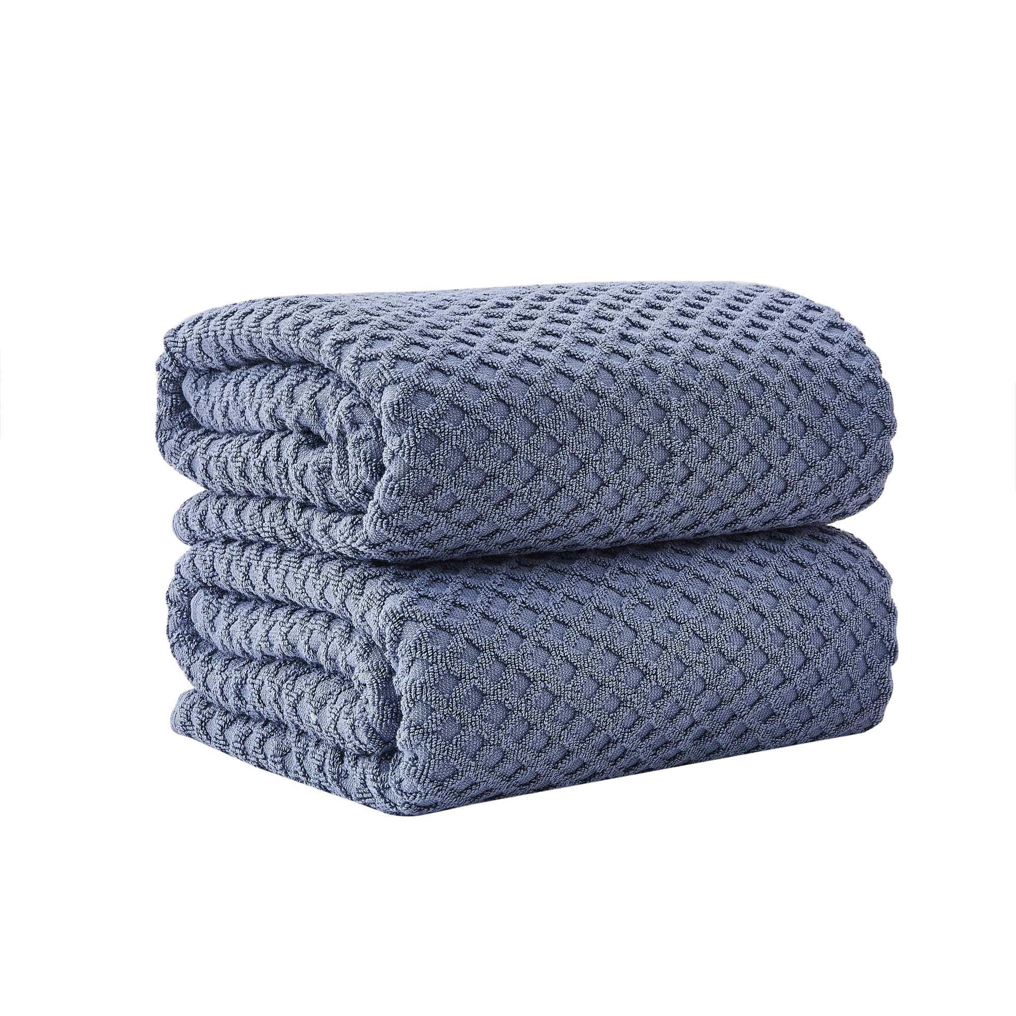 Diamond Waffle Cotton Bath Towels