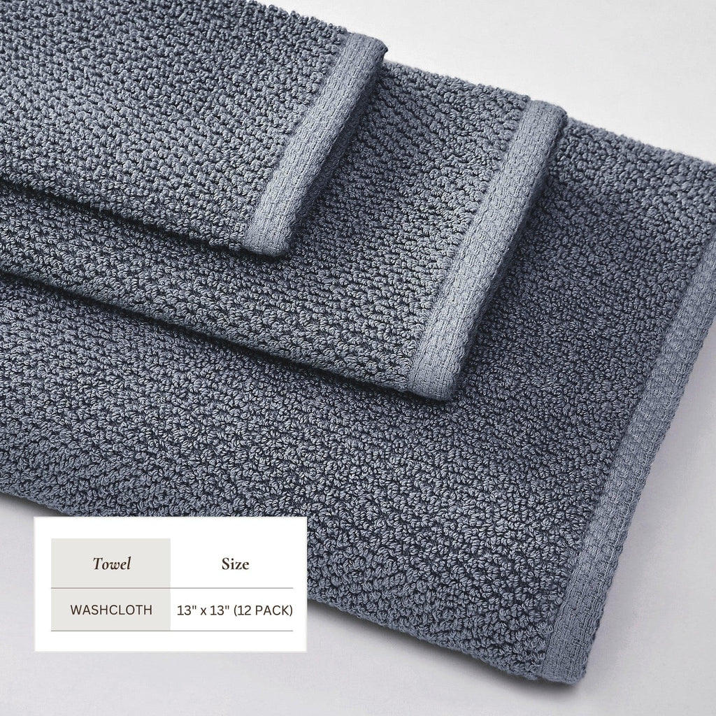 Textured Cotton Bath Towels
