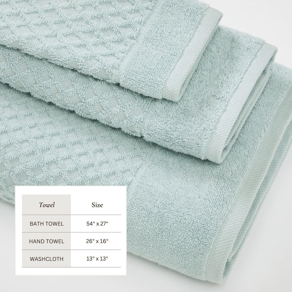 Diamond Waffle Cotton Bath Towels