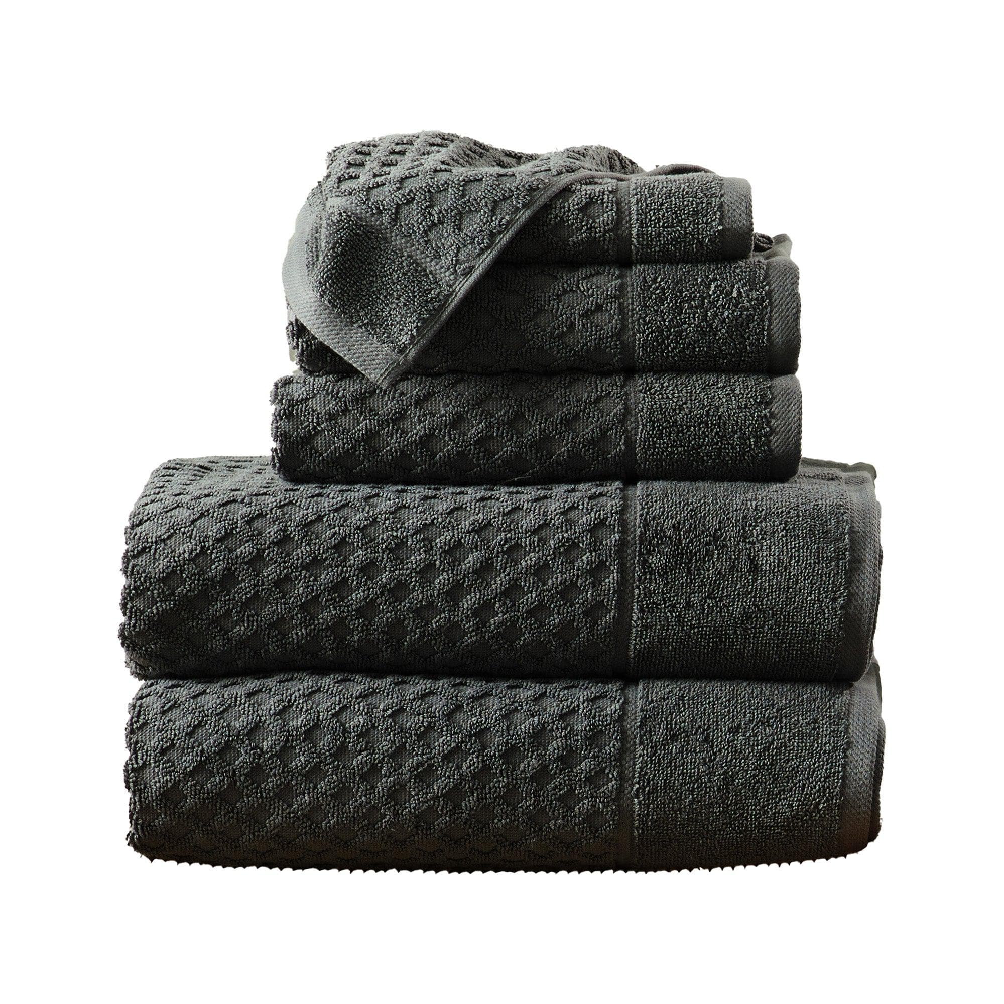 Diamond Waffle Cotton Bath Towels