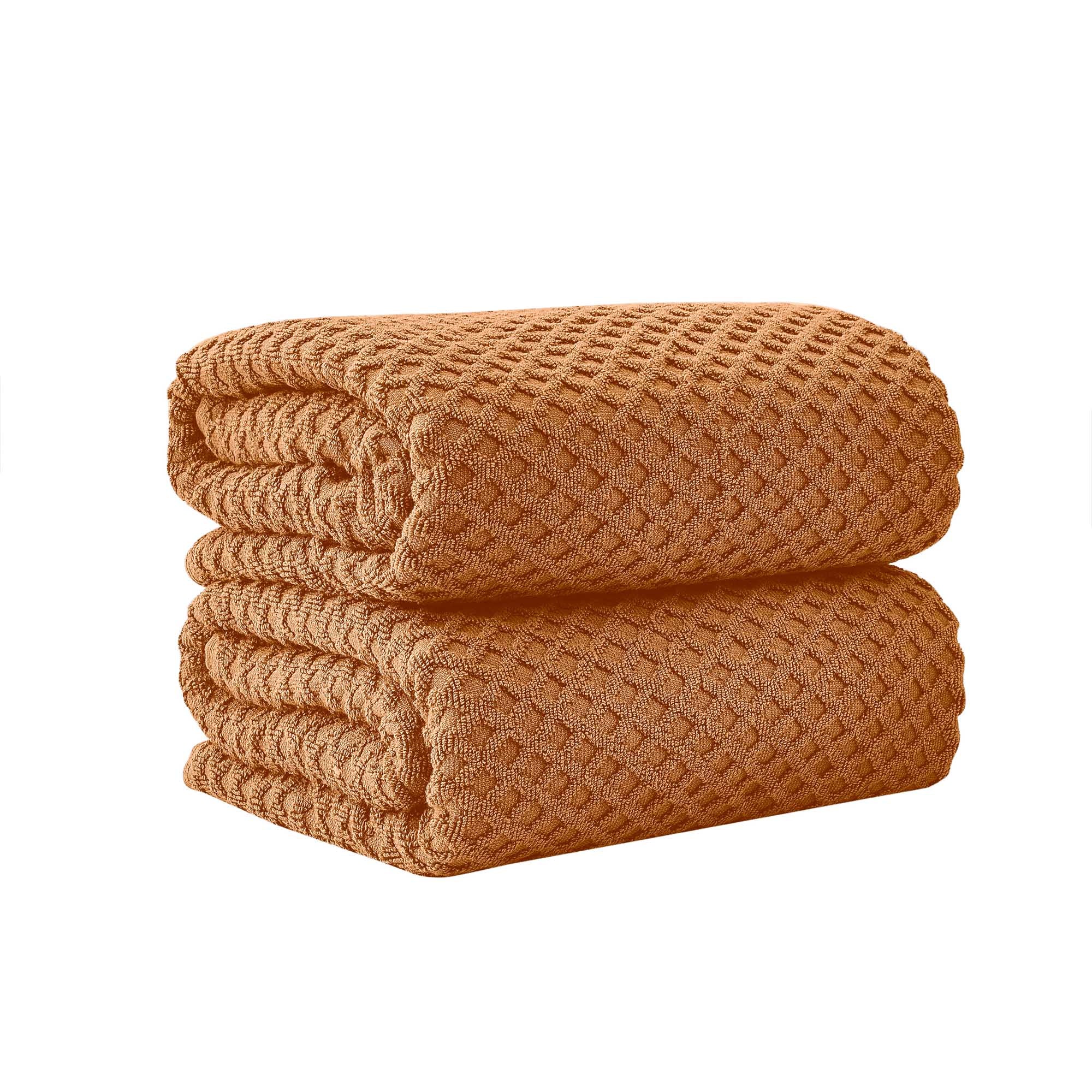 Diamond Waffle Cotton Bath Towels
