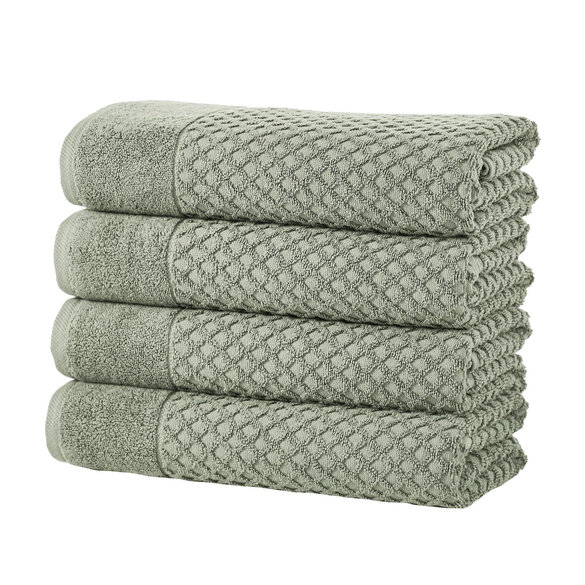Diamond Waffle Cotton Bath Towels